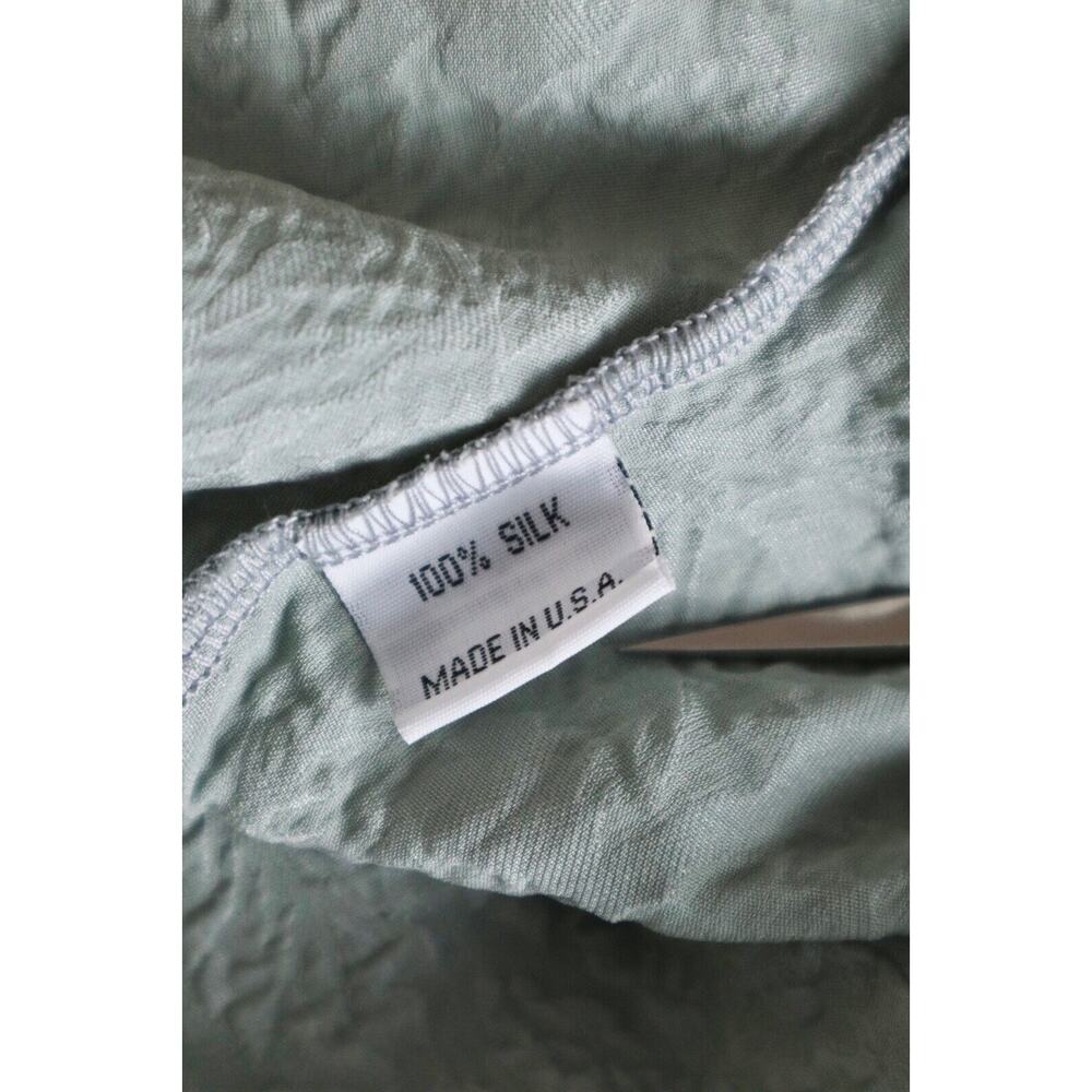 bryn walker Size S Silk Jacquard Kimono Jacket Wide Sleeve Short Light Blue - Picture 13 of 14